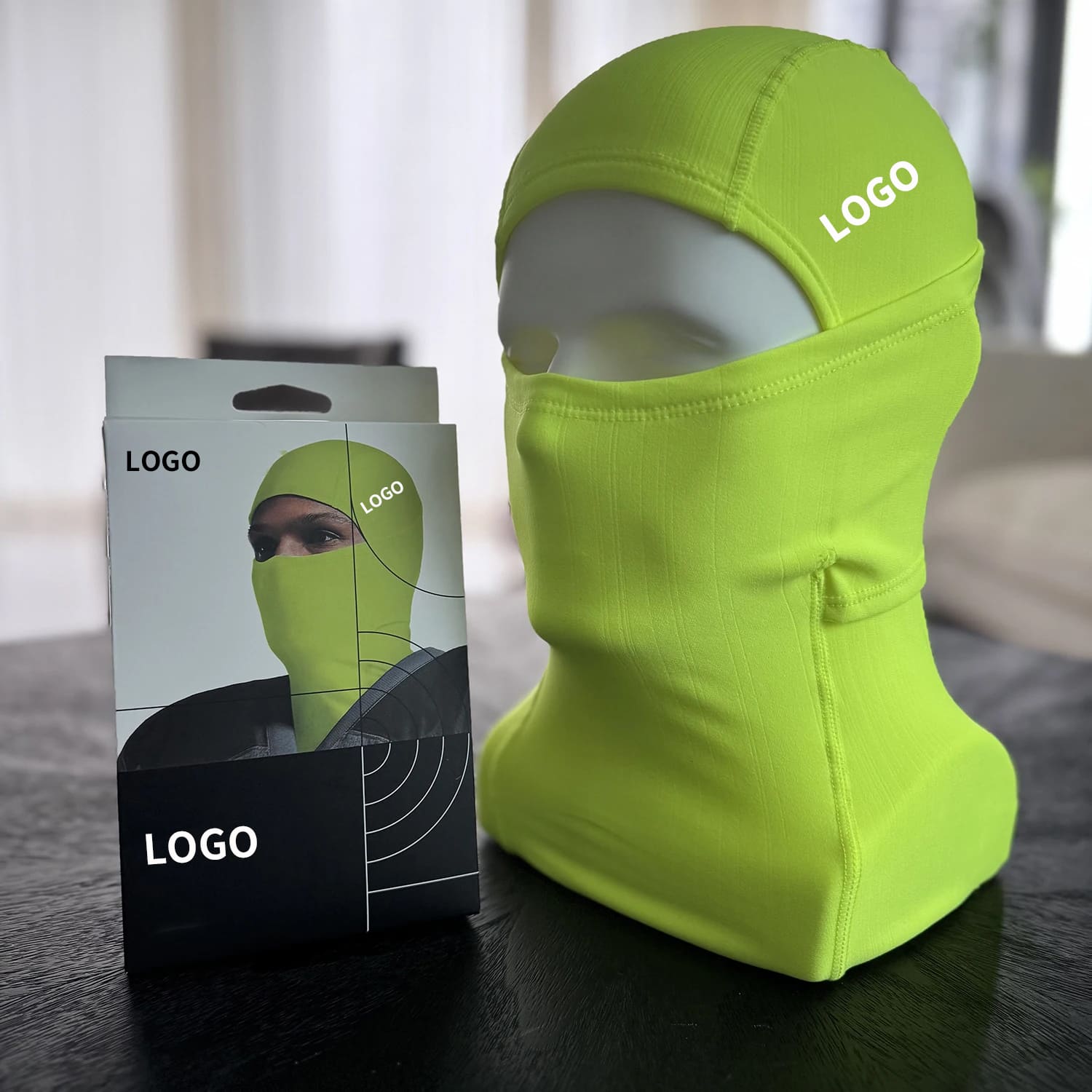 High-quality with brand logo Windproof Balaclava Ski Mask ColdProof Face Cover with Colorful Box for Men & Women